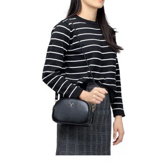 Sac bandoulière femme cuir noir