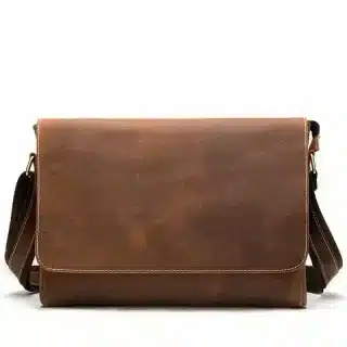 Alternative view of Besace homme cuir